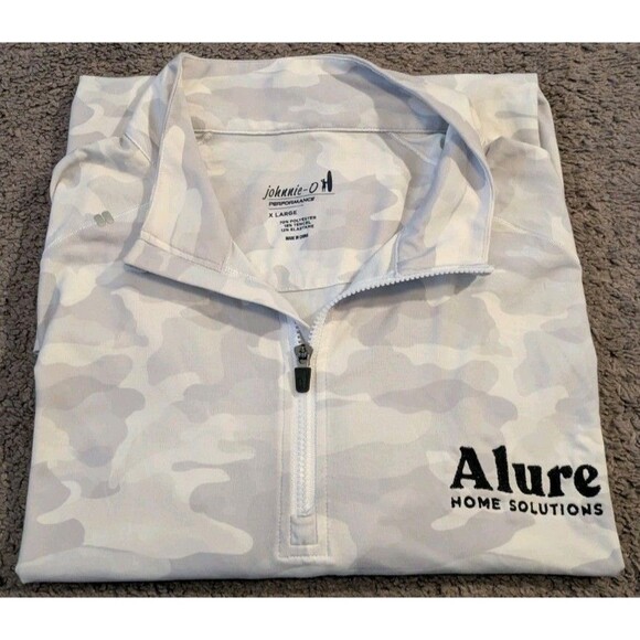 johnnie-O Other - Johnnie-o Golf Galloway 1/4 Zip White Snow Camouflage Pullover Men's XL